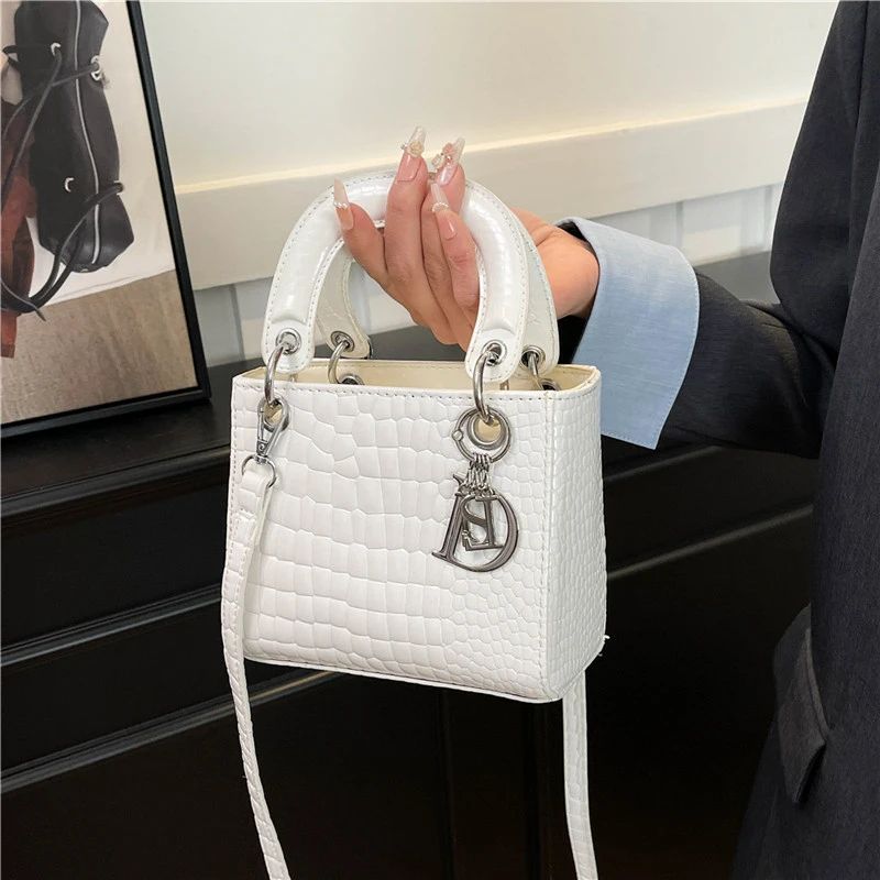 Elegante Bolso Bandolera de Cuero para Mujer, Bolso de Hombro de Diseñador de Lujo, Bolso Tote Clásico, Bolsos de Pañales Elegantes para Damas