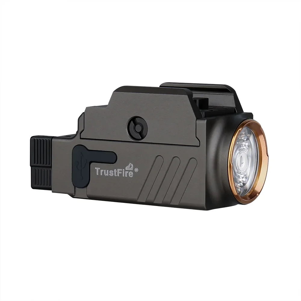 Linterna Táctica LED Trustfire GM23 de 800 Lúmenes, Mini Linterna Compacta Recargable por USB, Lámpara de Liberación Rápida Gl0ck
