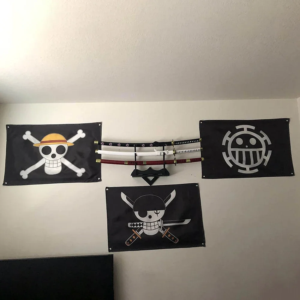 Pancarta Decorativa de Pared de Anime One Piece, Jolly Roger, Pintura de Dibujos Animados, Luffy, Zoro, Sombrero de Paja, Calavera Pirata, Juguetes para Niños, Regalo