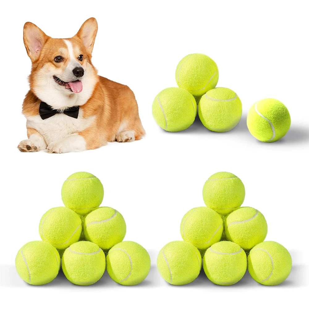 6 PCS Lanzador de Pelotas de Tenis de 5cm DogElastic Lanzador Profesional de Pelotas de Tenis Juguetes Portátiles Sólo Pelotas No Máquinas