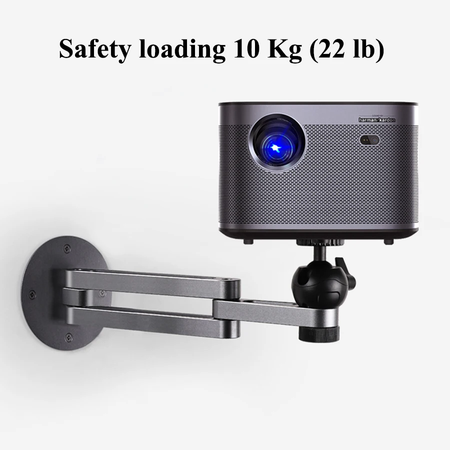 Soporte para proyector Soporte de montaje en pared de aleación de aluminio resistente para artículos universales con orificio para tornillo de 1/4 pulgadas XGIMI TD Capacidad de carga de 10 kg