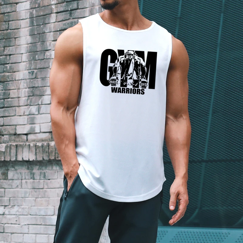 Camisetas sin mangas de secado rápido para gimnasio y Fitness de malla de verano, camiseta informal sin mangas para culturismo que absorbe la humedad, chalecos musculares para entrenamiento