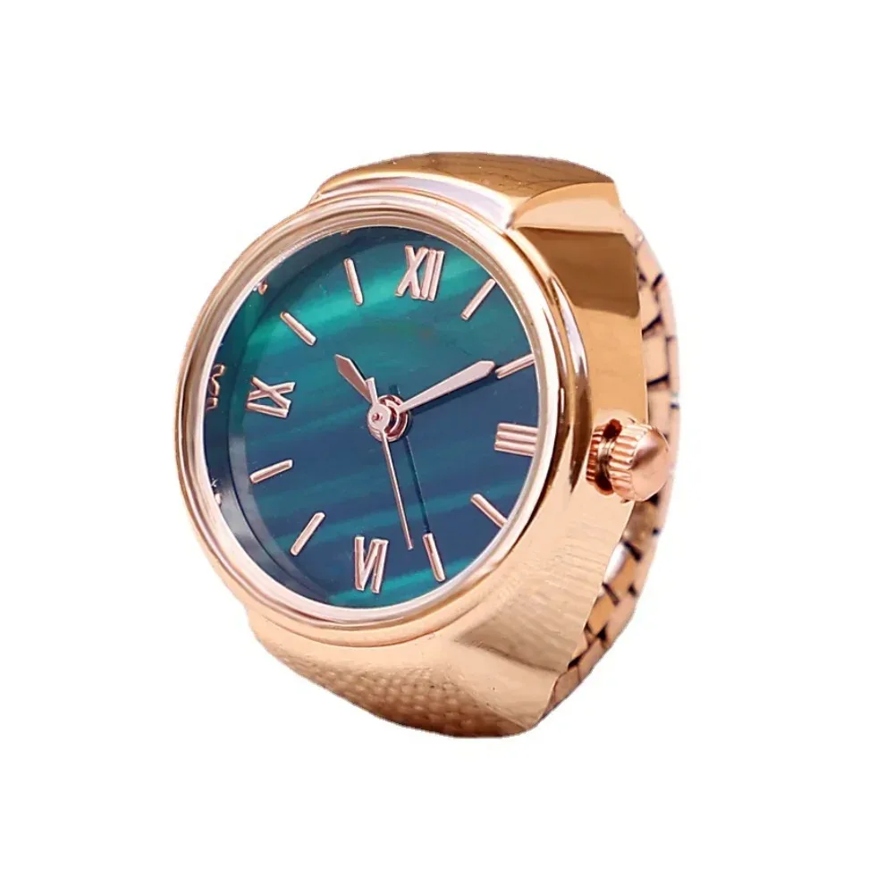 Mini anillo de reloj de moda para hombre y mujer, relojes de dedo con personalidad, accesorios de joyería para fiesta de cóctel y banquete de negocios