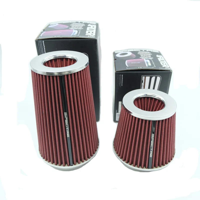 Filtro de aire para coche, filtro de entrada de alto flujo, filtro de entrada, cono de malla de potencia deportiva, Kit de inducción de aire frío, piezas universales para coche de 76/89/101MM