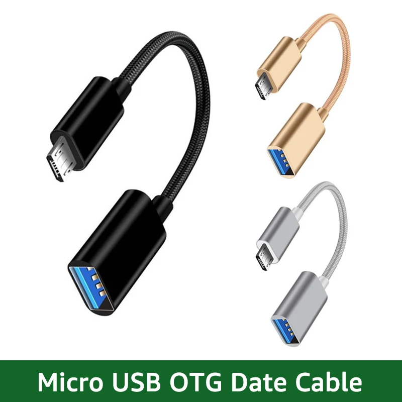 Adaptador Micro USB OTG, adaptador de Cable Micro USB macho a USB 2,0 hembra para Samsung, Huawei, Xiaomi, teléfono Android, unidad Flash USB