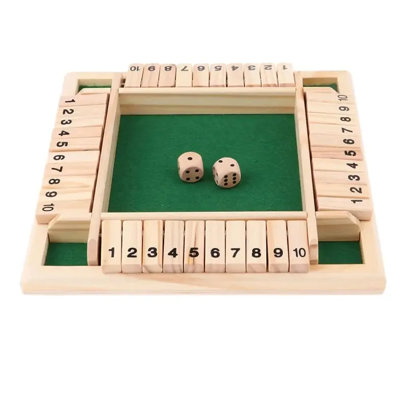 Juego de mesa de lujo de cuatro caras con 10 números, caja cerrada, dados, fiesta, Club, juegos para beber para adultos y familias