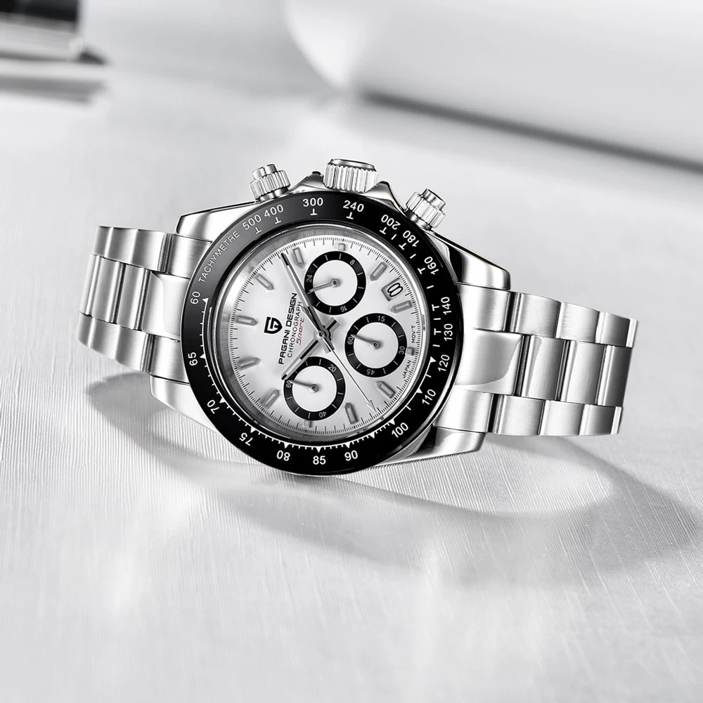 Nuevo Reloj de Lujo de Cuarzo de la Marca PAGANI DESIGN 2026, Reloj de Hombre Luminoso a Prueba de Agua con Zafiro, Movimiento Japonés VK63, Cronógrafo Totalmente de Acero