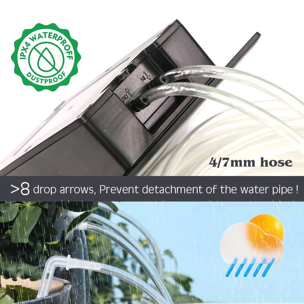 Tuya-Kit de riego por goteo automático, bomba de temporizador de energía Solar, compatible con Wifi, sistema de riego por Control remoto para teléfono móvil y jardín