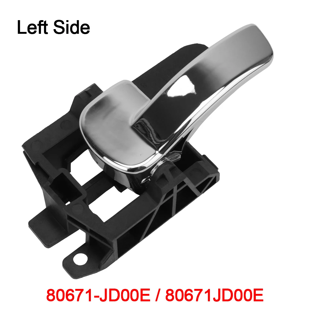 Manijas de puerta Interior de coche, manija de 2 piezas para Nissan Qashqai J10, 2007, 2008, 2009, 2010, 2011, 2012, 2013, 80670JD00E, 80671JD00E