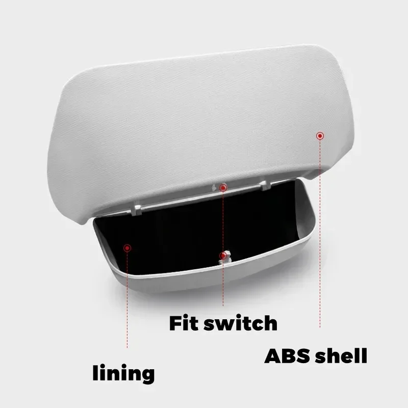 Caja de gafas de coche para Tesla Model Y 3 3 +, gafas de sol de diseño Original, Clip para visera, almacenamiento de tarjetas, accesorios de modificación 2017-2024