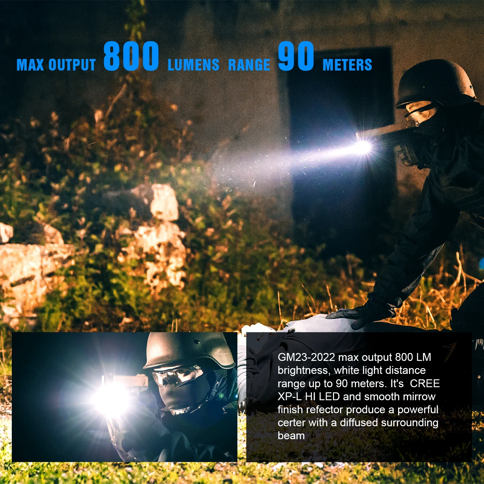 Trustfire GM23 linterna Led táctica 800LM montaje en riel USB recargable luz de liberación rápida para Taurus Glock 17 19 TX2
