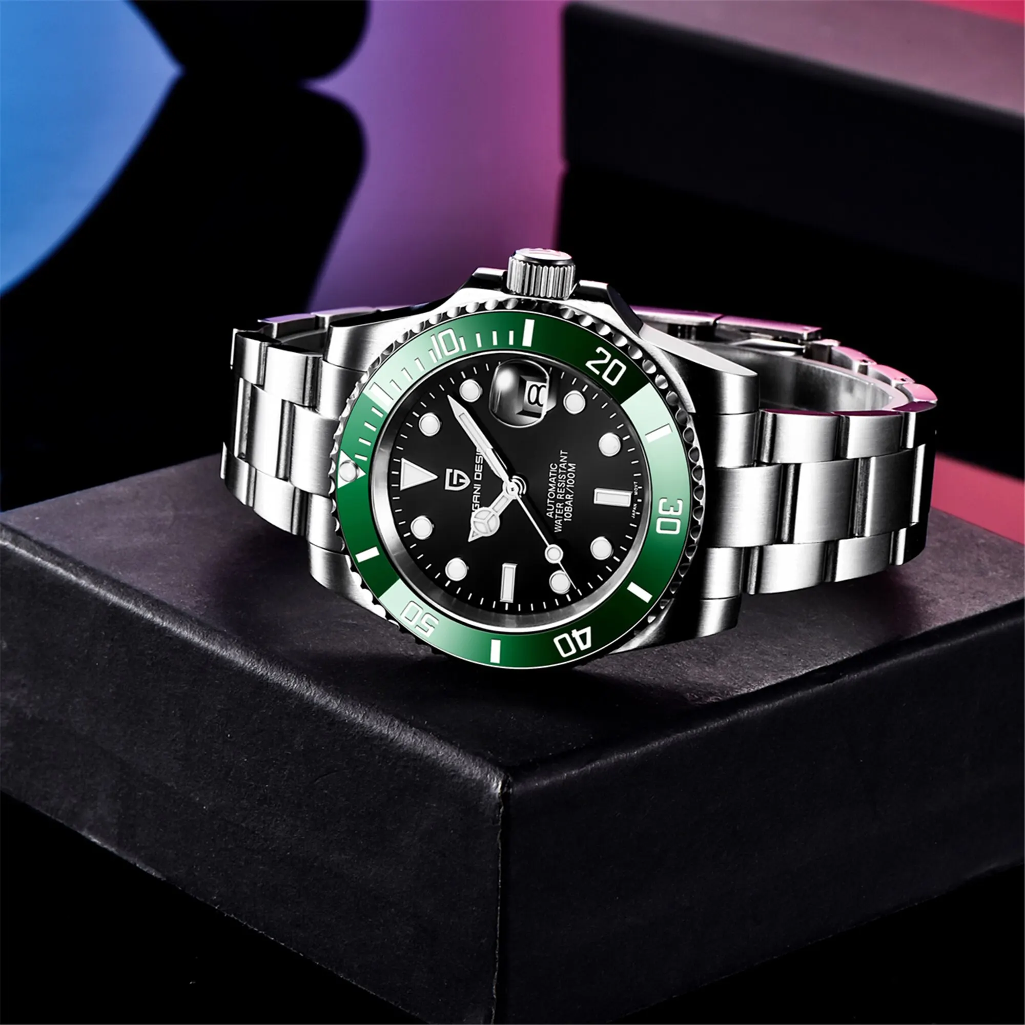 Reloj Mecánico Automático para Hombre PAGANI Design 2026, Miyota 8215, Cristal de Zafiro, 40 mm, Acero Inoxidable, Resistente al Agua