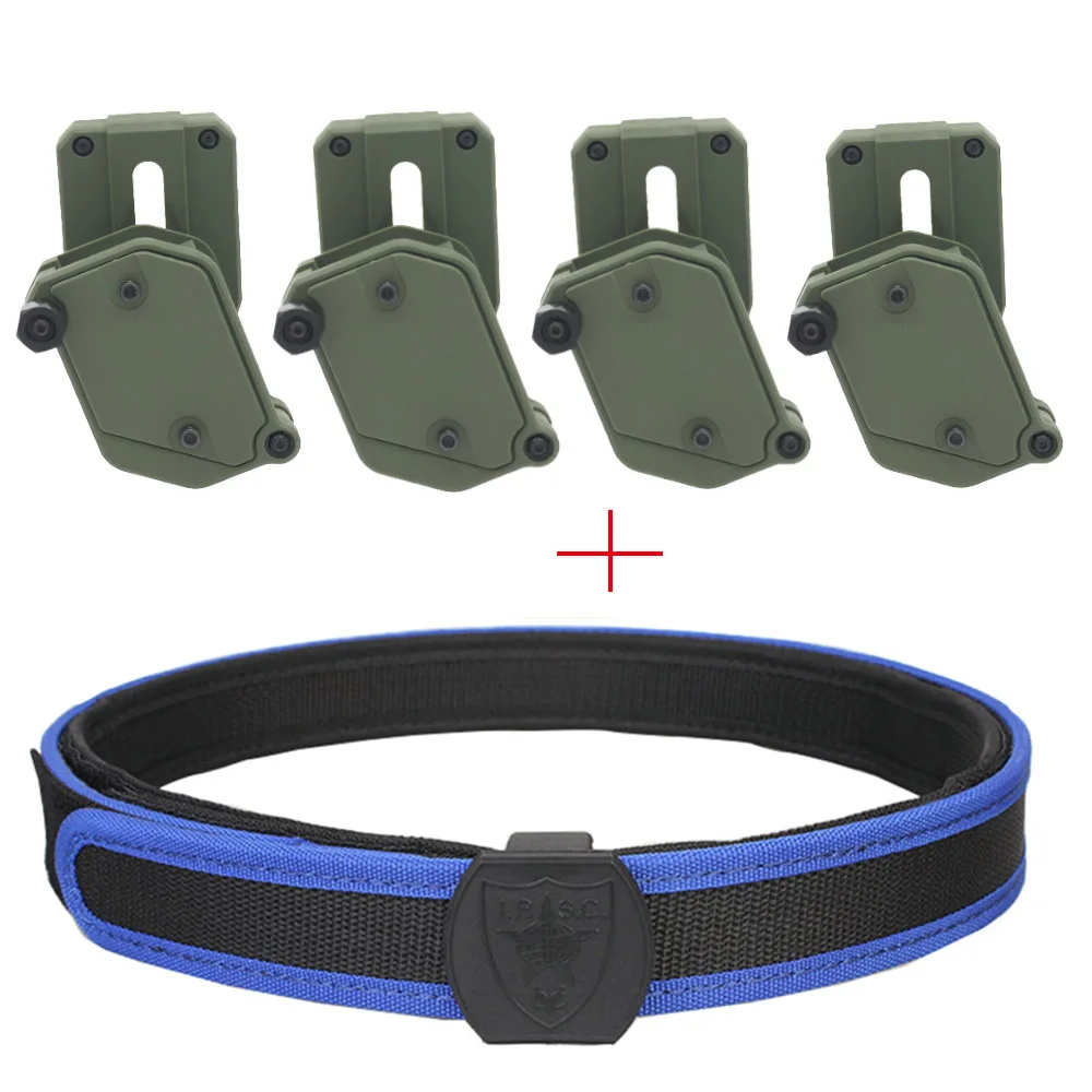 Cinturón VULPO IPSC y juego de bolsa para revistas de velocidad izquierda y derecha, cinturón de tiro de competición Airsoft y bolsa magnética de rotación multiángulo