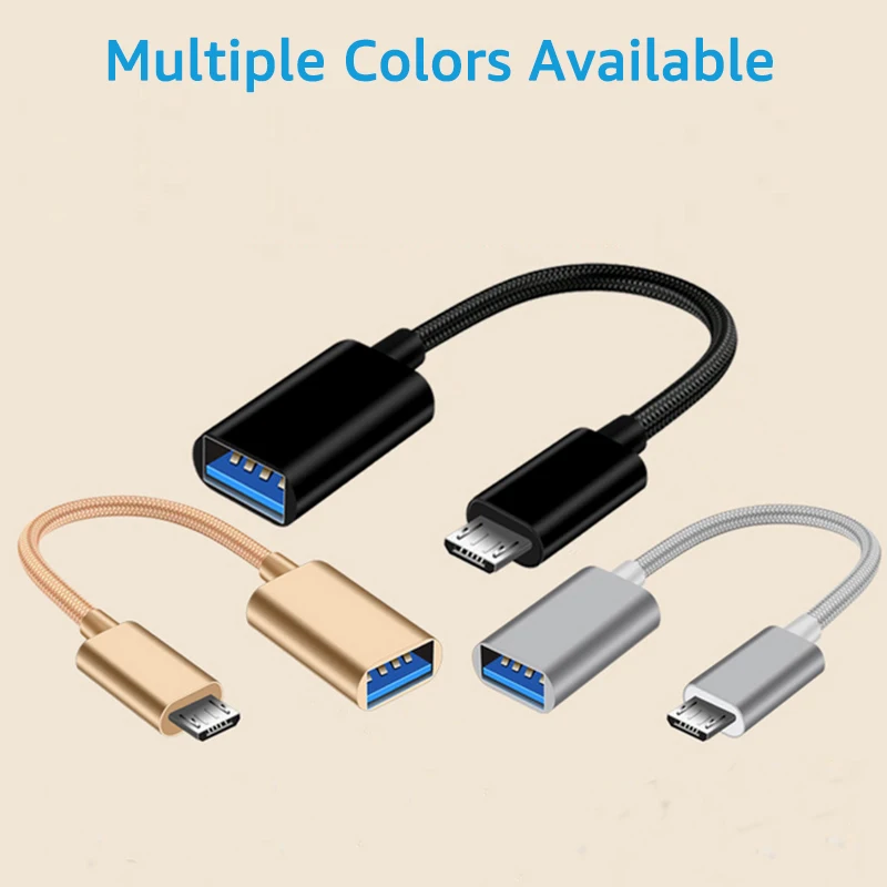 Adaptador Micro USB OTG, adaptador de Cable Micro USB macho a USB 2,0 hembra para Samsung, Huawei, Xiaomi, teléfono Android, unidad Flash USB