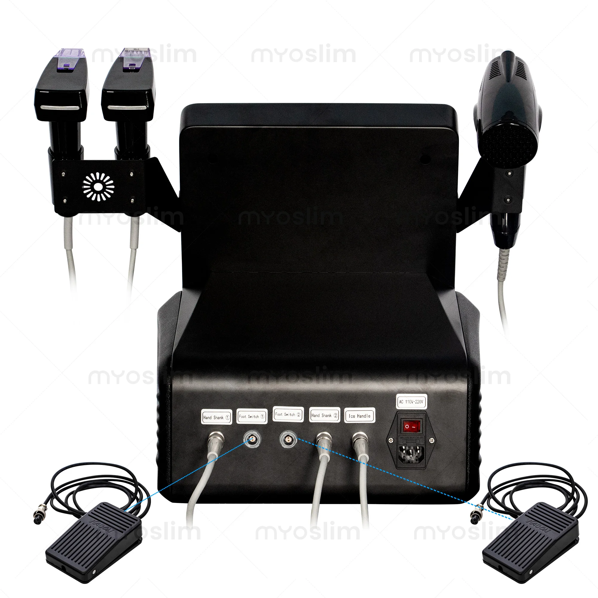 Máquina de belleza profesional de microagujas RF Morpheus 8 de alta gama con cartuchos de 12, 24 y 40 nanoagujas para el cuidado facial de la piel.
