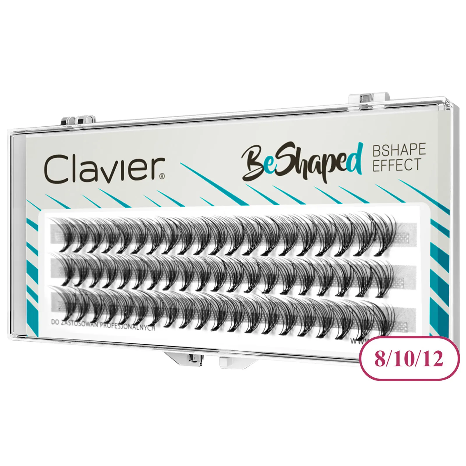 Juego de pestañas en forma de Clavier, pestañas de mechones naturales extraordinarios, pestañas de racimo más suaves de seda sintética, 10 cajas por juego