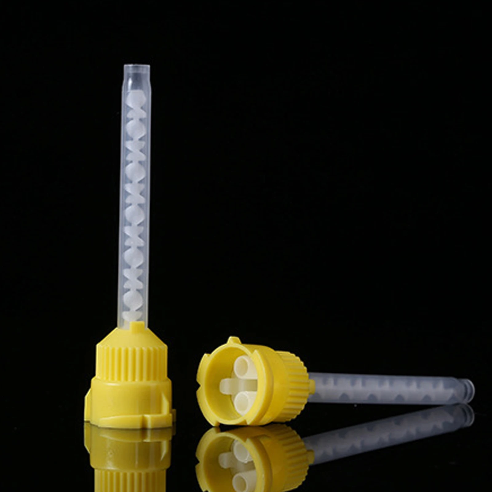 50/100 Uds puntas de mezcla Dental 1:1 puntas de silicona Dental pistola de impresión puntas de mezcla materiales dentales suministros dentales tubo de mezcla