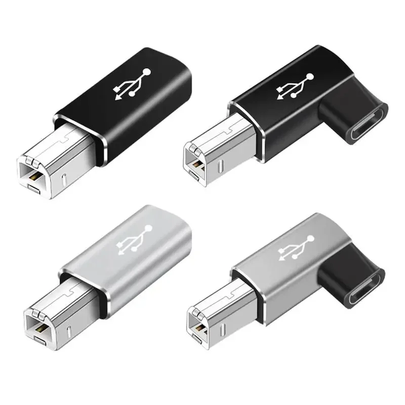 Adaptador de impresora USB 2,0 USB tipo C a tipo B macho para impresora disco duro Base máquina de Fax escáner USB 2,0 tipo C adaptador de impresora