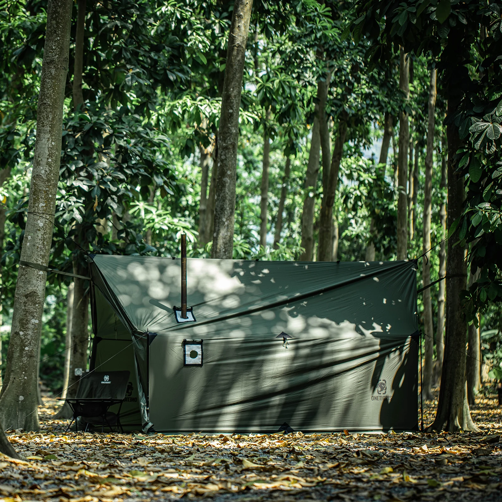 Toldo para Hamaca OneTigris TEGIMEN, Carpa Impermeable para Acampar y Viajar, Lona para Exteriores, Toldo para el Sol, Cubierta Impermeable para la Lluvia, para 3 Personas