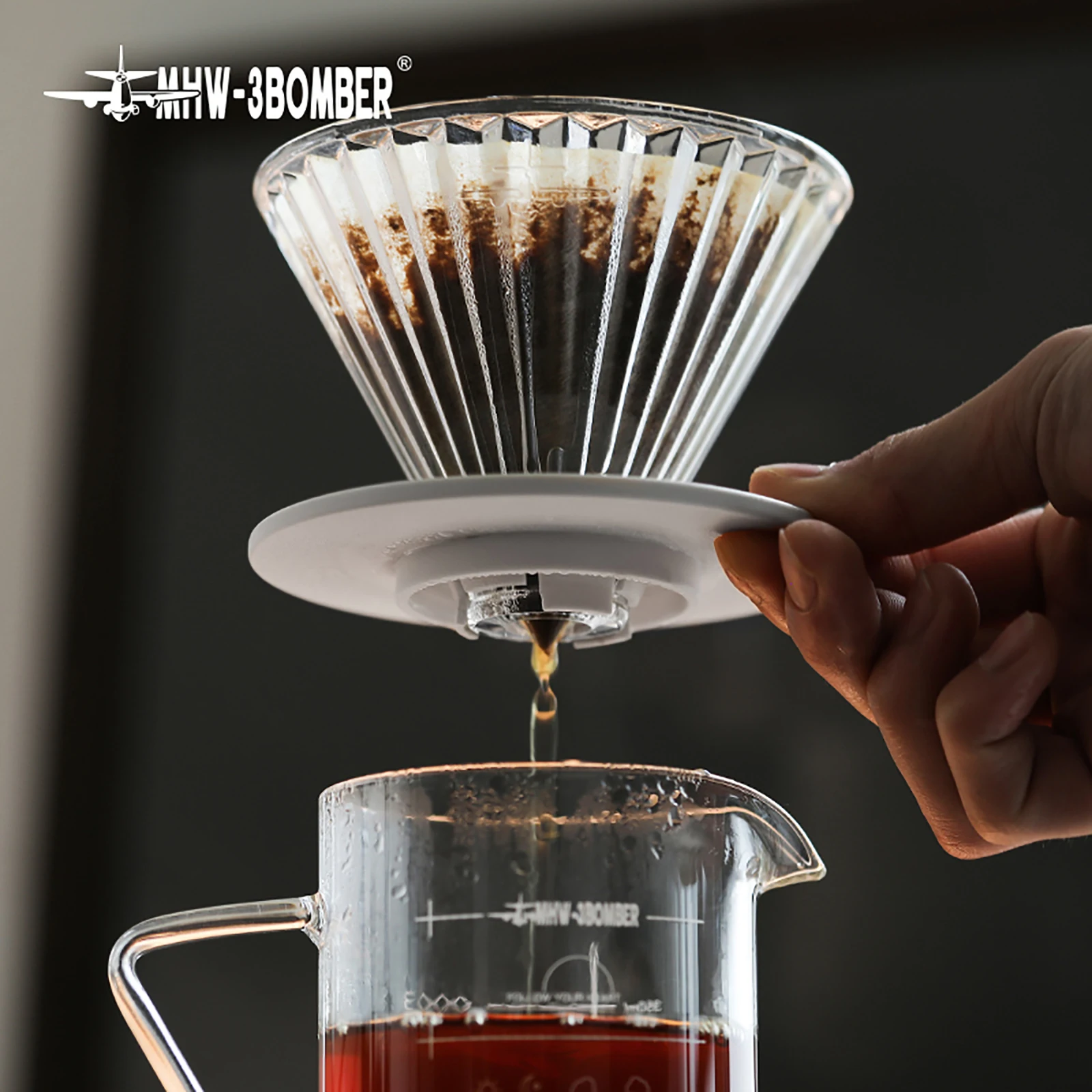 MHW-3BOMBER, tazas con filtro de café, filtros de vidrio reutilizables, accesorios delicados para cafetería y Bar, herramientas de Barista, distribuidor de Espresso