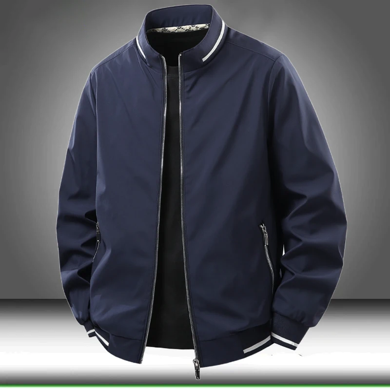 Chaqueta 8XL de talla grande para hombre, abrigos holgados informales de otoño, chaquetas formales de negocios, cortavientos de talla grande para primavera, prendas de vestir sólidas 6XL 7XL