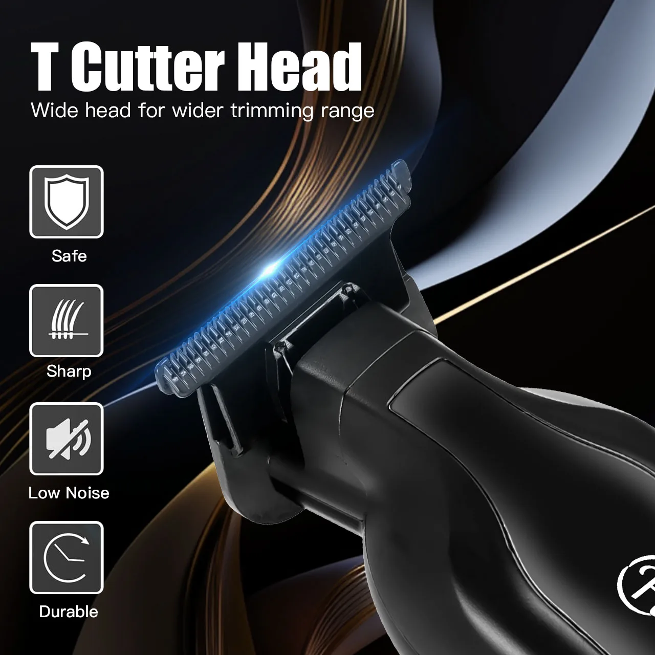 Cortadora de Cabello Hatteker con Pantalla LCD Digital, Recargable, para Corte de Precisión, Profesional, para Salón de Belleza y Uso Doméstico