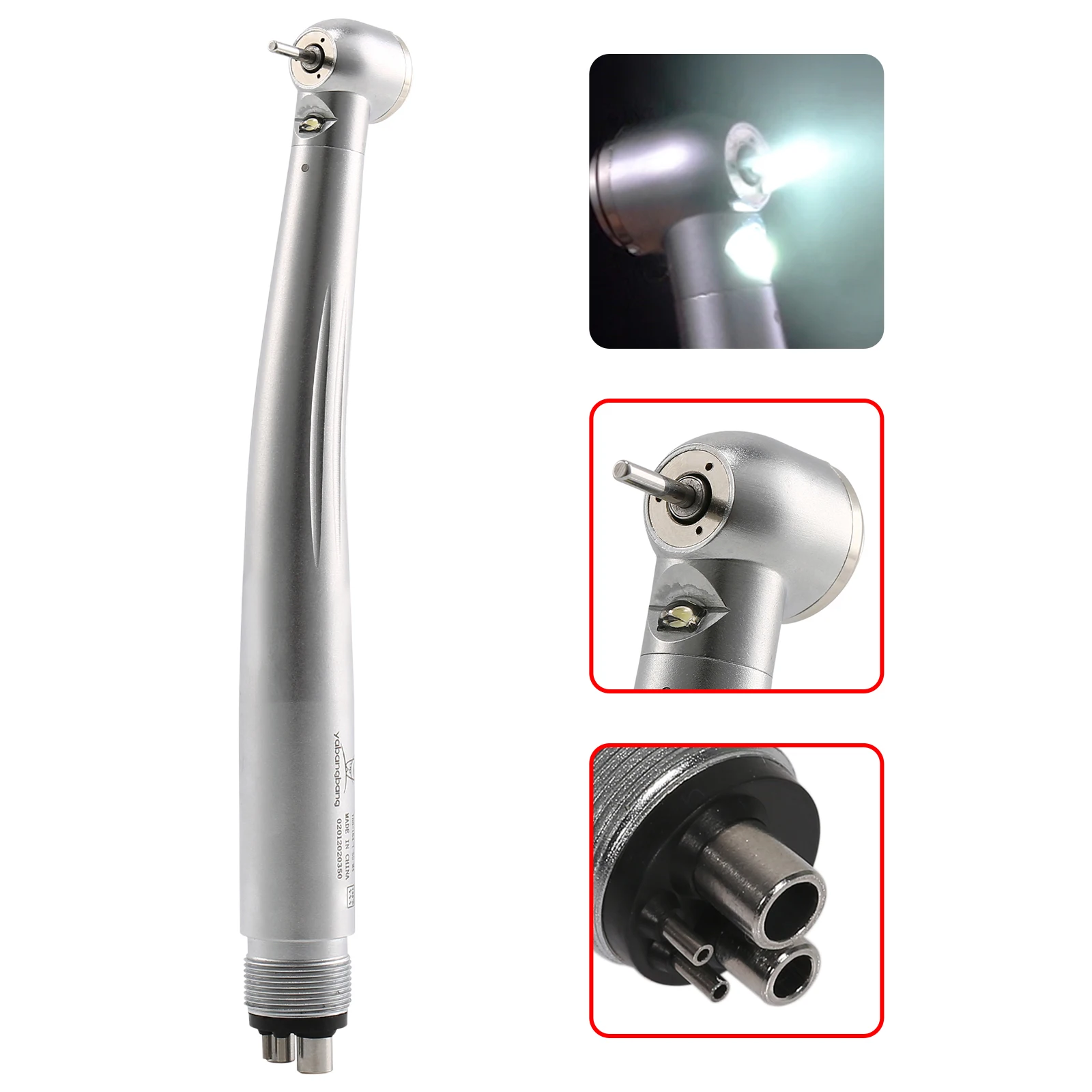 Pieza de mano Dental de alta velocidad, generador electrónico de autoalimentación LED, botón pulsador de fibra óptica, turbina de aire, Rotor de cartucho de 2/4 orificios compatible con NSK KAVO