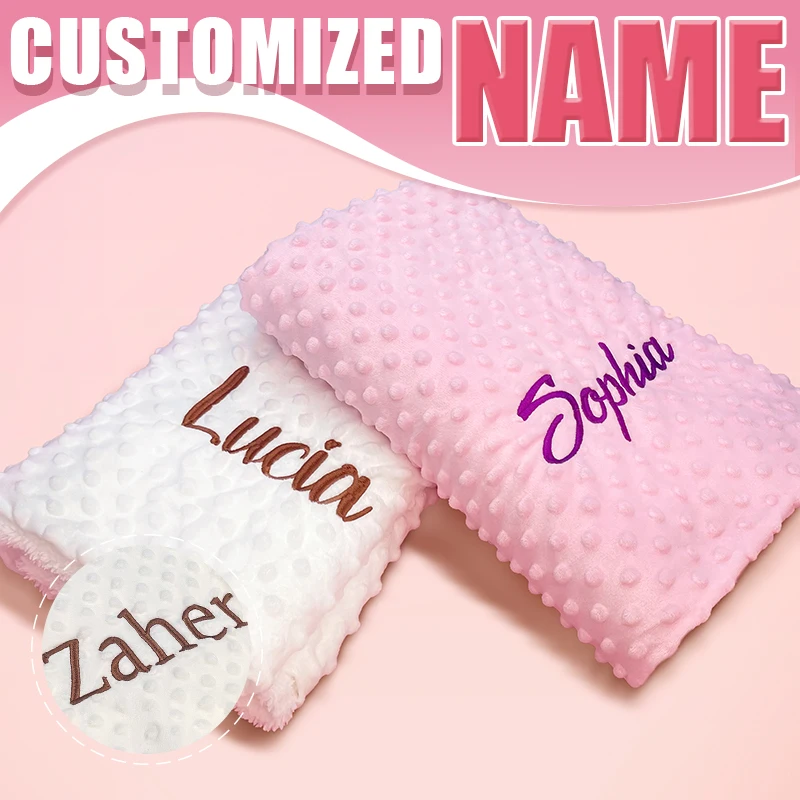 Manta Personalizada con Nombre de Bebé, Manta Personalizada para Niños, Regalo de Cumpleaños para Recién Nacidos, Niños y Niñas, Manta para Cuna, Cochecito y Cama