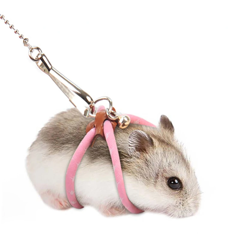 Nuevo arnés suave ajustable para mascotas pequeñas, correa para pájaros, loros, ratones, hámster, hurones, rata, correa para cerdo, accesorios para conejillos de indias