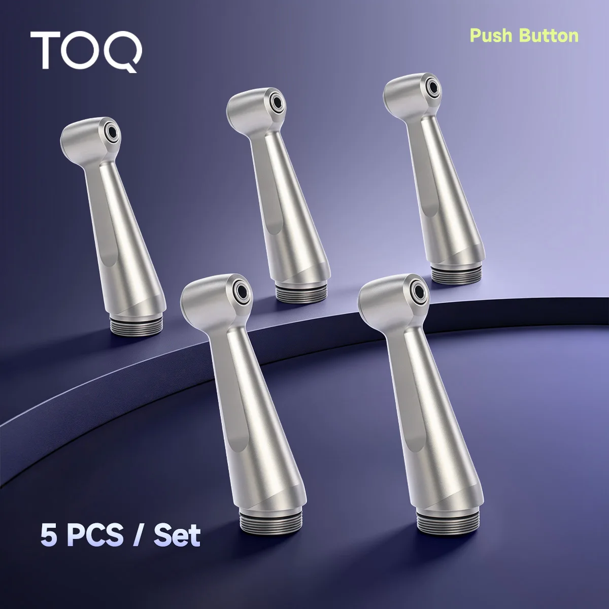 5 piezas: cabezal completo para el pie de mano de baja velocidad Dental FX 23, cabezal de repuesto para turbina de aire, compatible con 2 botones y con rodamiento de bolas.