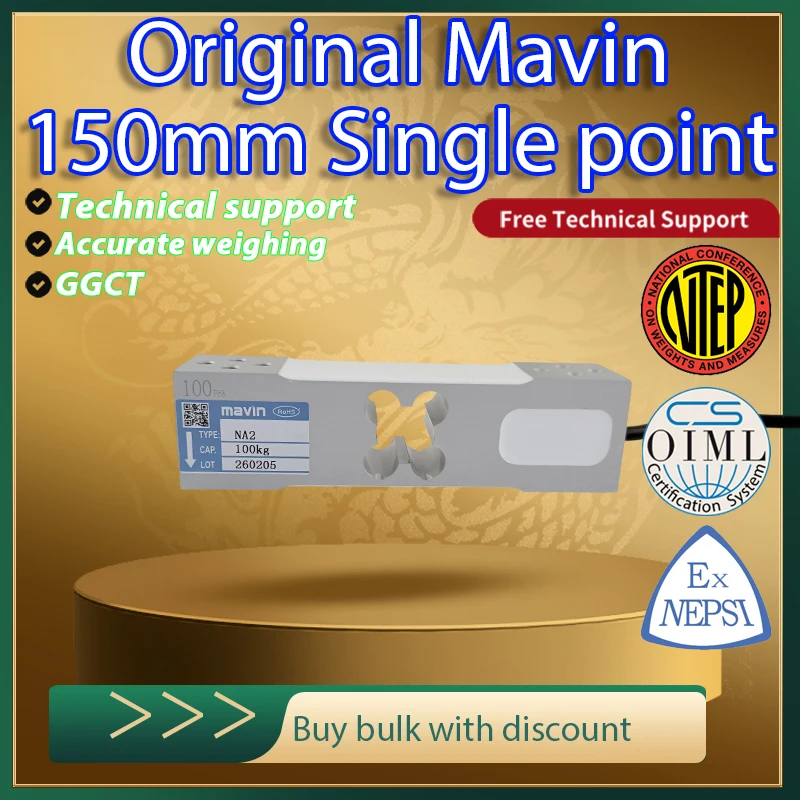 Sensor de Pesaje de Alta Precisión MAVIN ZZPH2 2.0mV/V, Celda de Carga de Viga Paralela de Aluminio para Báscula Electrónica de Banco 60-500kg