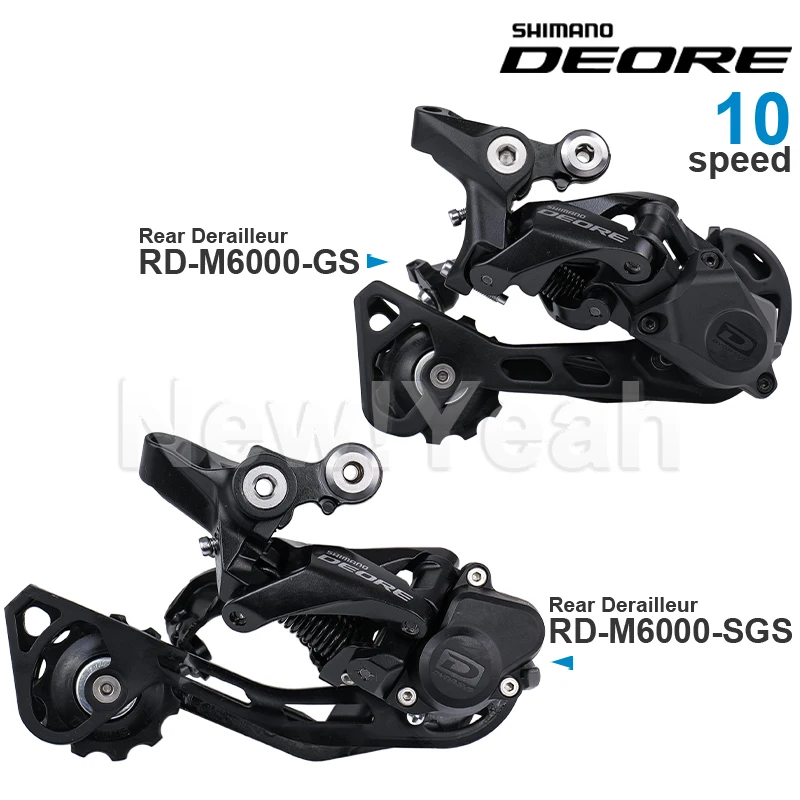 SHIMANO DEORE M6000 Desviador trasero de 10 velocidades RD-M6000-GS RD-M6000-SGS 10- Piezas originales