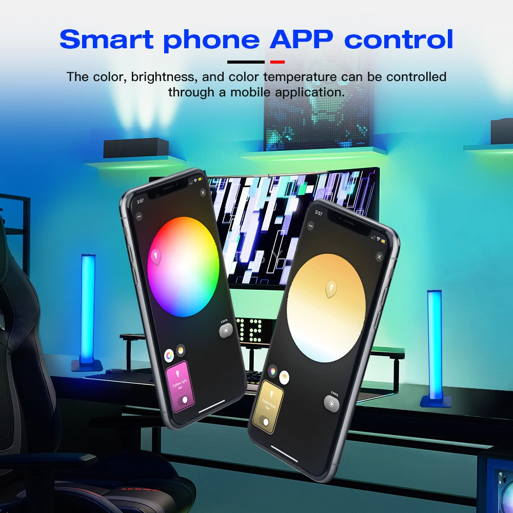 Barra de lámpara LED Zigbee 3,0 RGB + CCT, luz regulable RGBCW, aplicación Tuya Smart Life, asistente de Google Alexa, Control por voz, 5V, USB