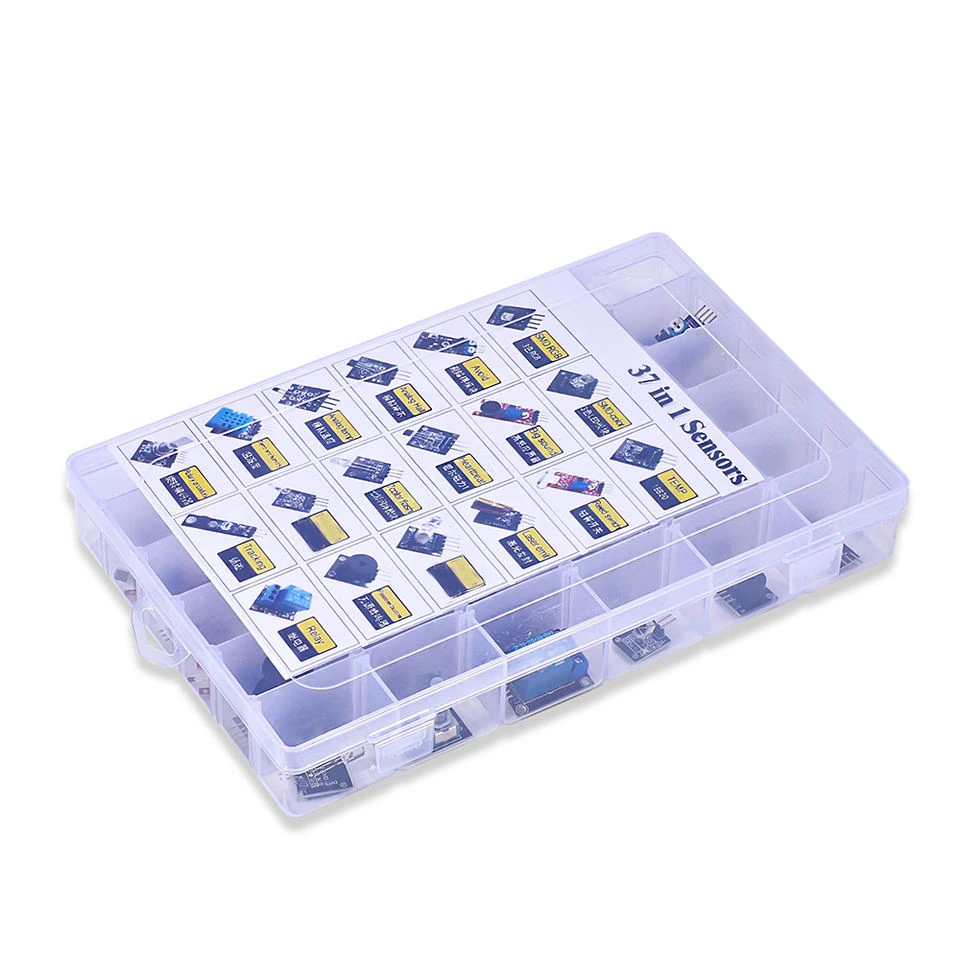 Para arduino 45 en 1 módulos de sensores Kit de inicio mejor que el kit de sensores 37 en 1 Kit de sensores 37 en 1 para UNO R3 MEGA2560