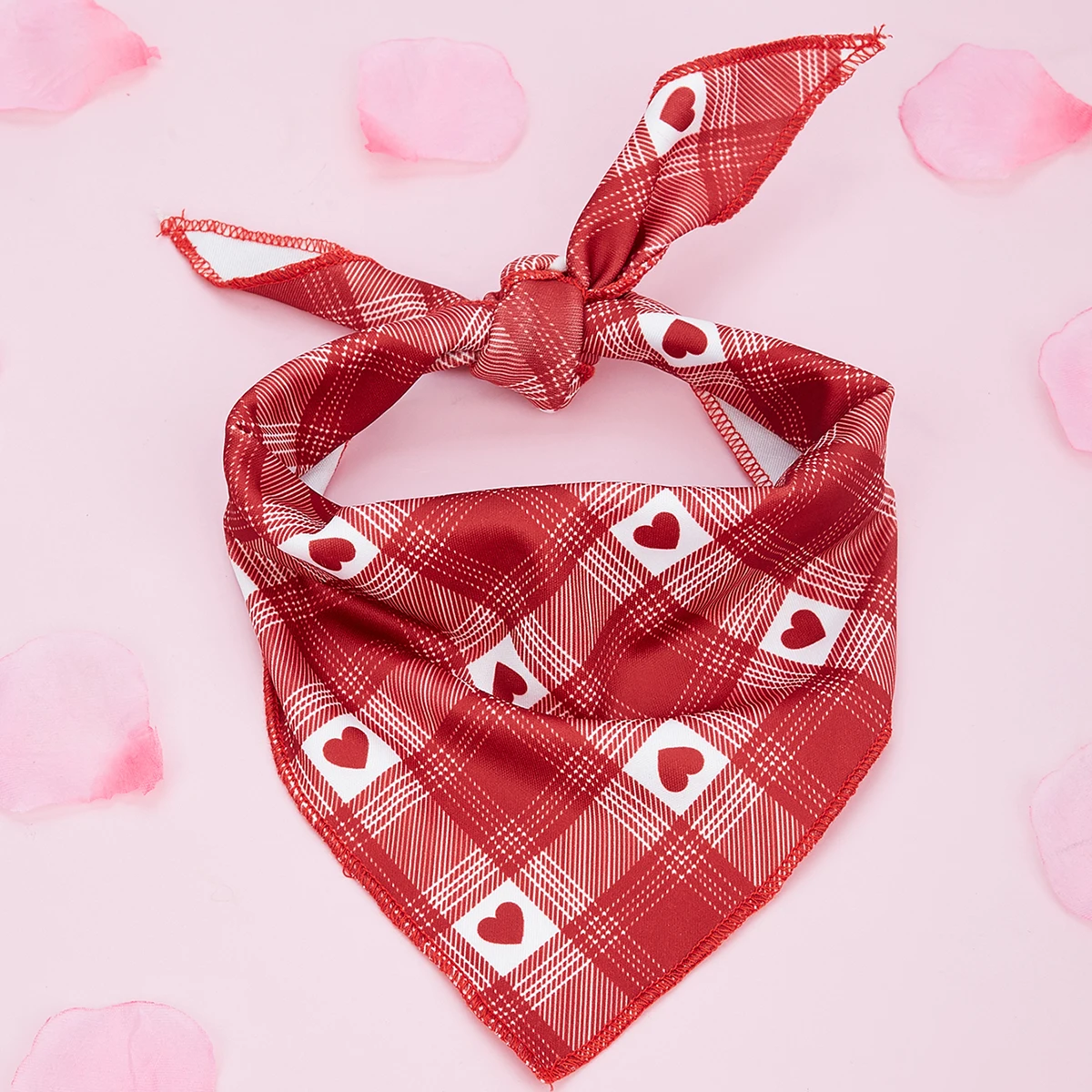 Bandana de San Valentín con corazones para perros, baberos triangulares, bufanda para mascotas para perros y gatos pequeños, medianos y grandes