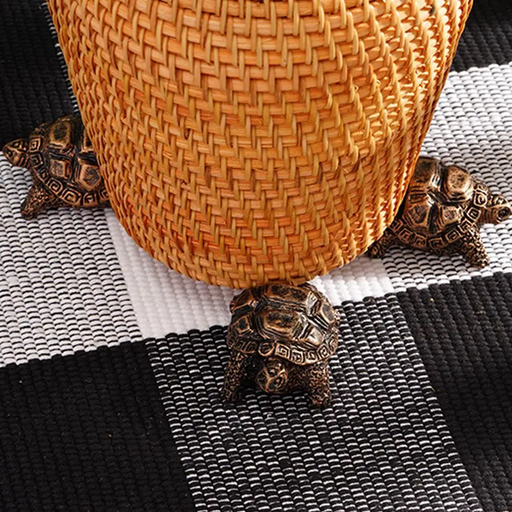 Juego de 3 pies para macetas, pies decorativos para macetas artesanales de resina de tortuga/perro/rana/gato, Base para maceta con estatua de Animal pequeña de 5,5 cm