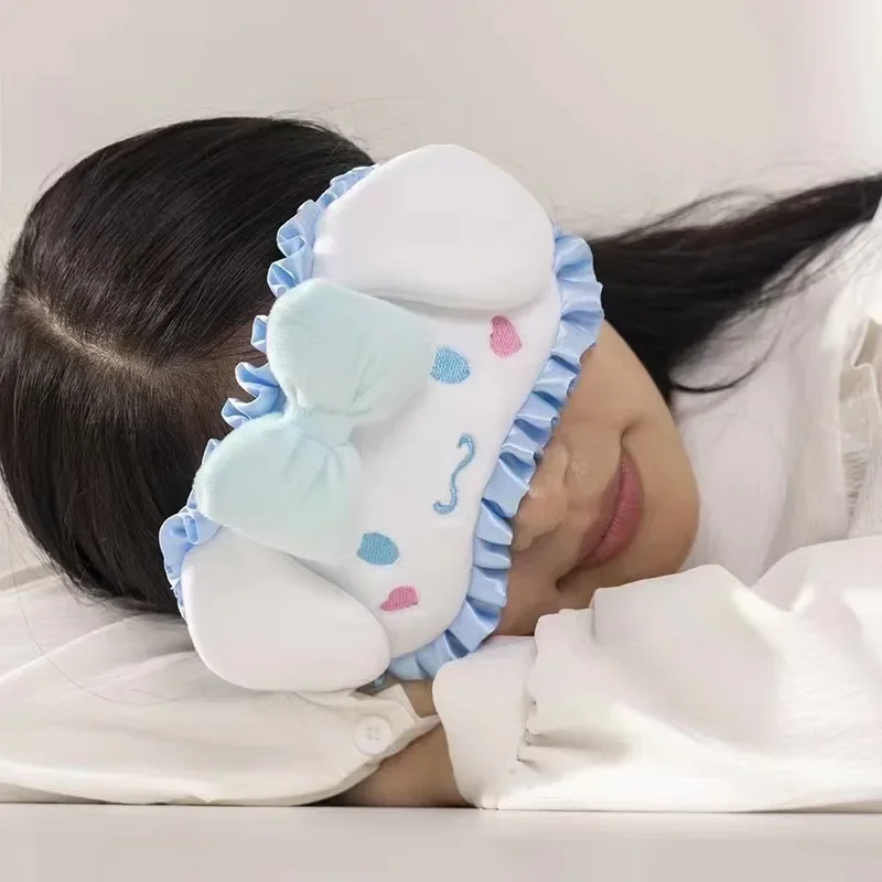 Antifaz Kawaii de Cinnamoroll, Antifaz de Anime con Diseño de Kuromi y Melody, para Dormir, Cuidado de los Ojos, Regalos