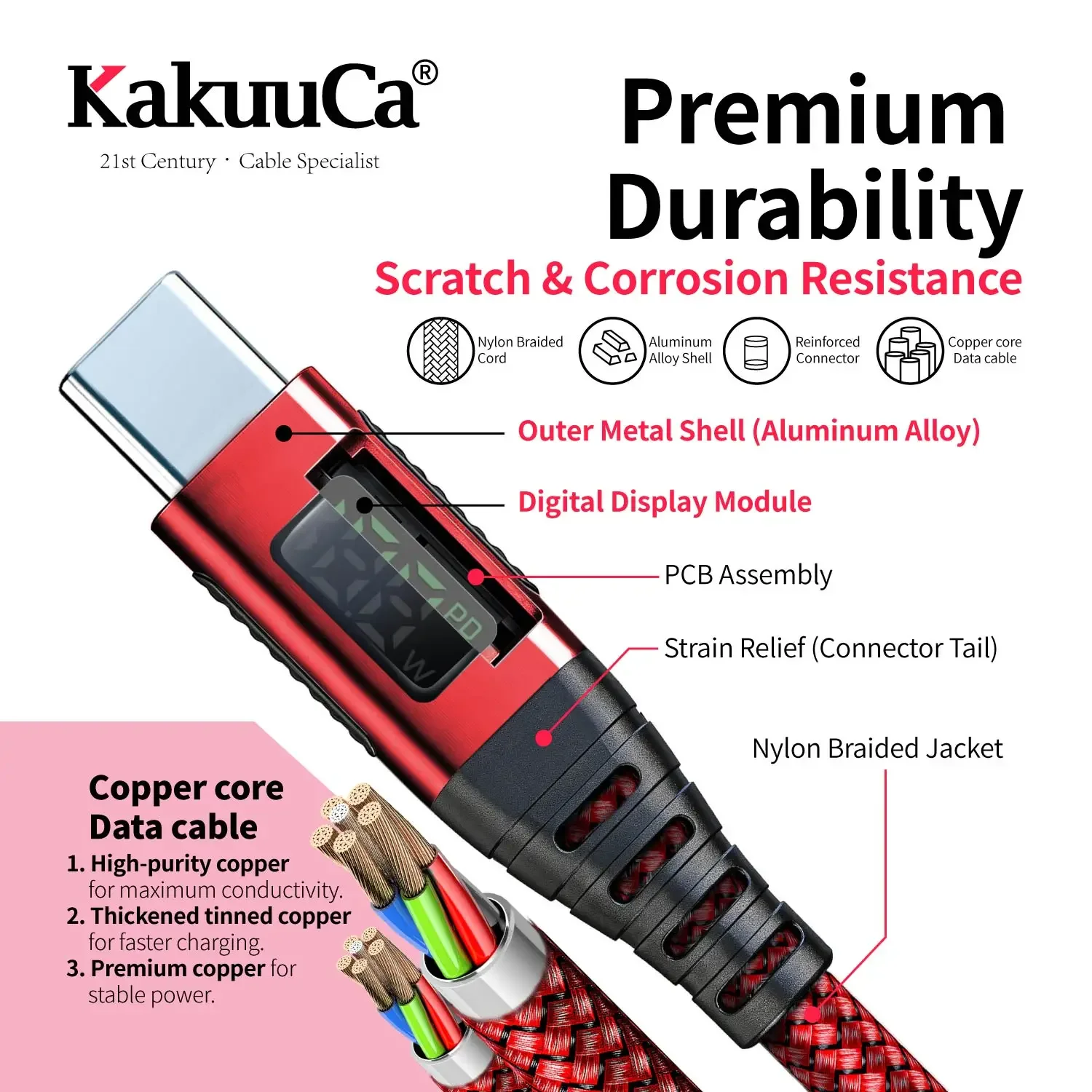 Cable de Carga Rápida USB-C de 100W, Velocidad de 480Mbps, Certificado por USB-IF, para Apple iPhone 17/16/15, iPad, MacBook, Samsung, Tablets