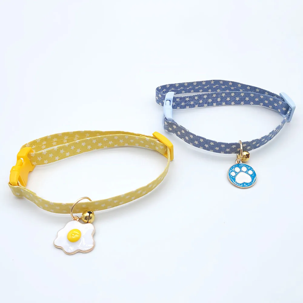 Nuevo Collar ajustable para mascotas con campana, Collar para perros pequeños con bonito colgante, accesorios para el cuello para el cuidado de gatos, suministros para cachorros