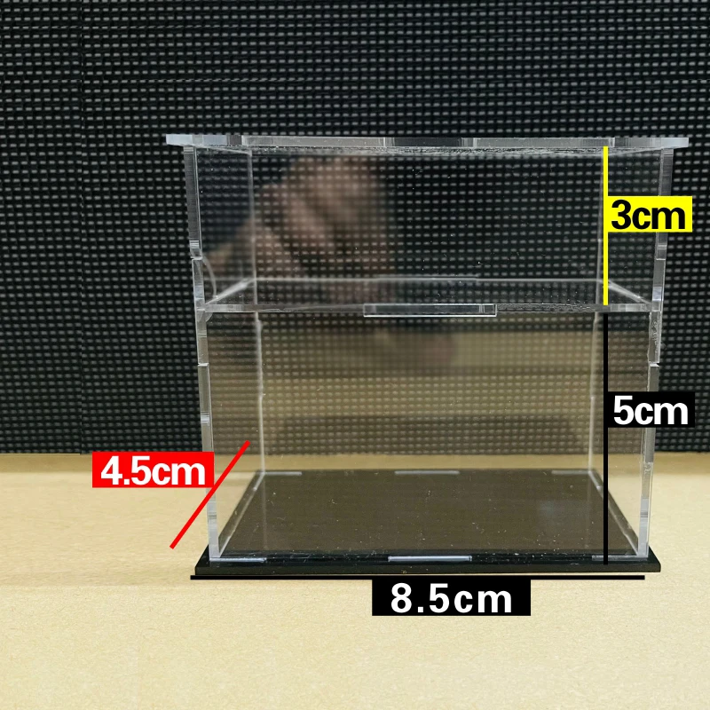 Vitrina de acrílico para coches a escala 1/64, apta para modelos MiniGT y Tomica, requiere ensamblaje, caja expositora para vehículos de juguete.