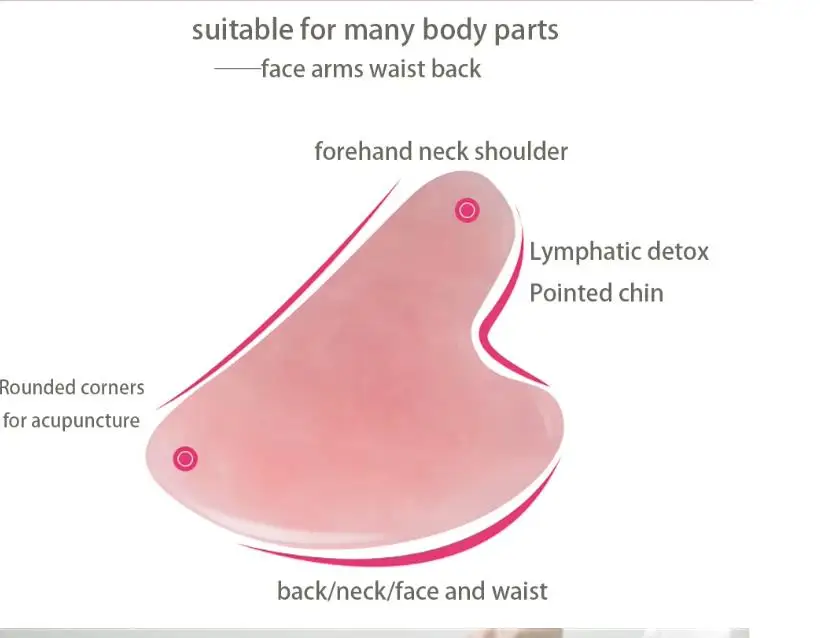 Tabla de Gua Sha de Resina, Raspador de Masaje Facial, Masajeador Facial en Forma de Corazón, Herramienta Portátil para el Cuidado de la Piel