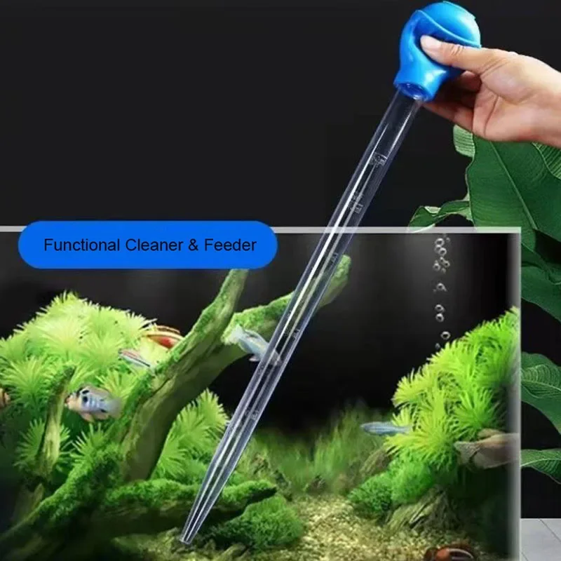 Herramienta de limpieza para acuario, pipeta, bomba de sifón, cambiador de agua, accesorios para acuario con tubo de extensión, 29/45/54cm