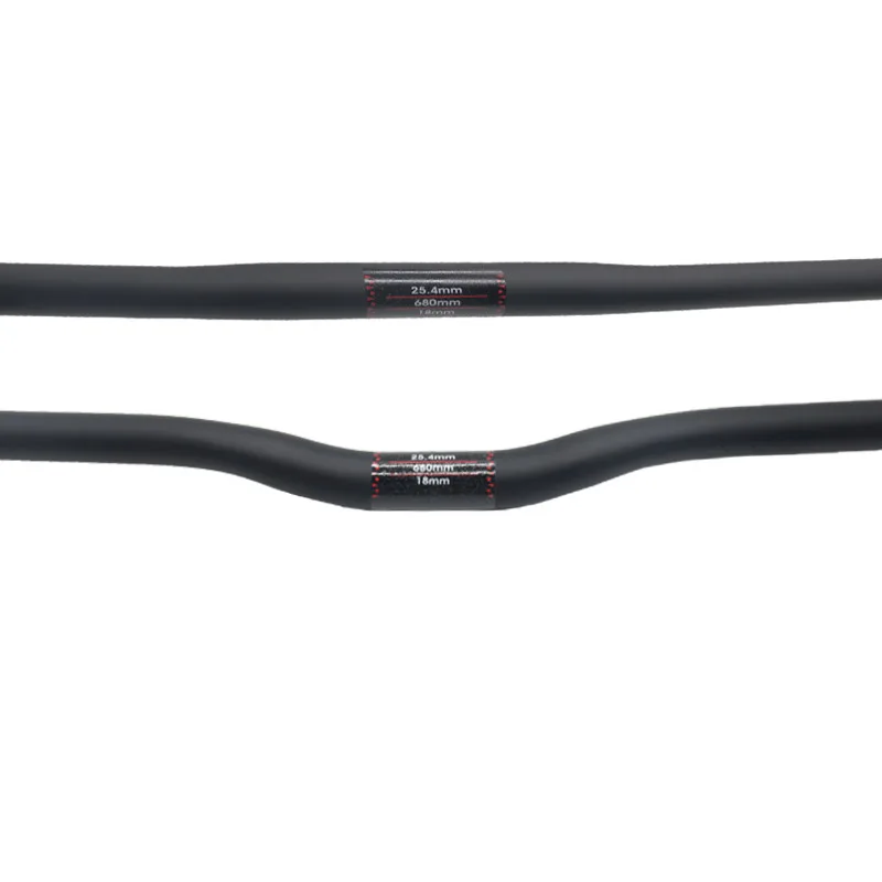 Manillar de carbono completo para bicicleta, barra de mango Horizontal de 25,4-400 MM, ultraligera, recta, 700