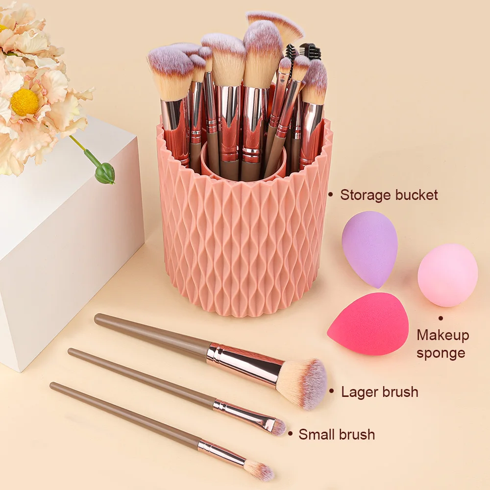Juego de brochas de maquillaje de 1-20 piezas, sombra de ojos, base, colorete, resaltador, corrector, herramienta de belleza femenina, esponjas de belleza, esponjas para pulgar