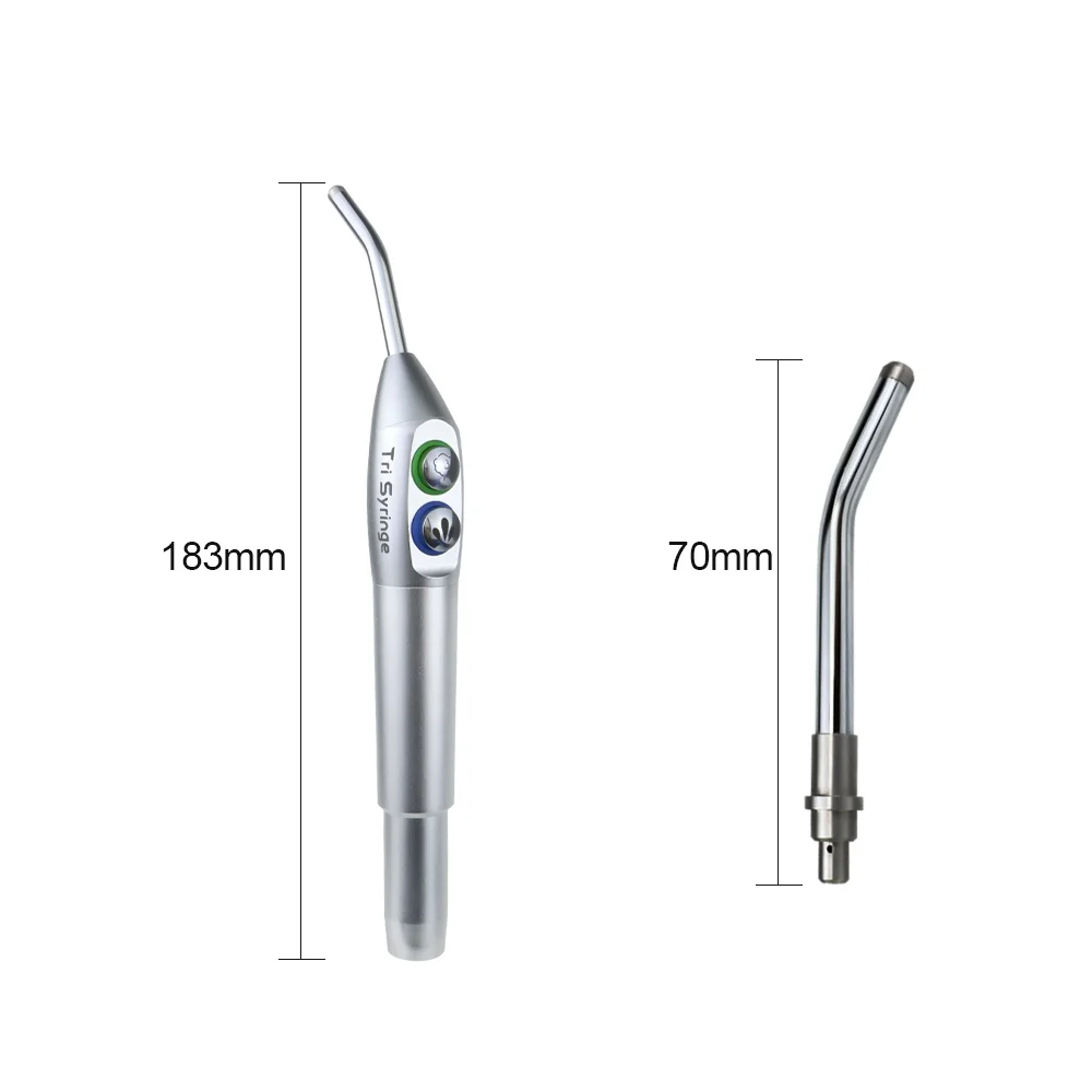 JUMTOP Pieza de Mano para Jeringa Dental de 3 Vías, Rociado de Agua a Chorro de 5 Orificios