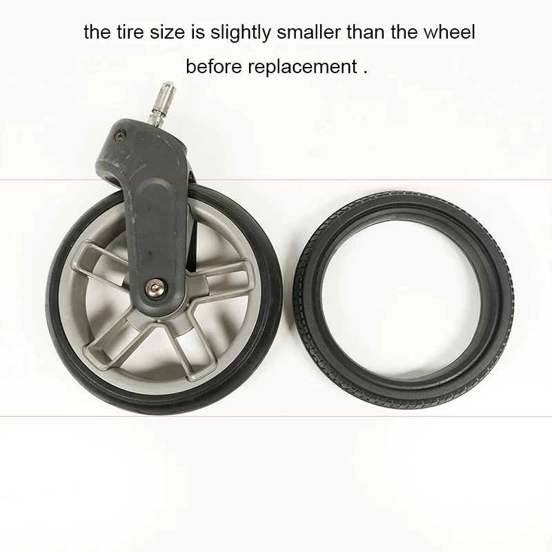 Neumático de rueda de cochecito Uppababy personalizado, cada uno para Cruz V2, neumático de rueda delantera o trasera, PU sin cámara, bricolaje, Buggy para bebé, accesorios de repuesto