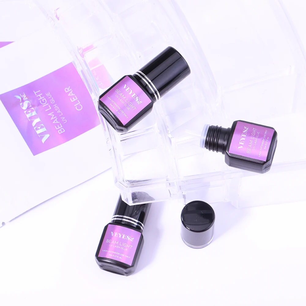 Veyes Inc Extensiones de Pestañas Pegamento UV para Pestañas Transparente 5ml
