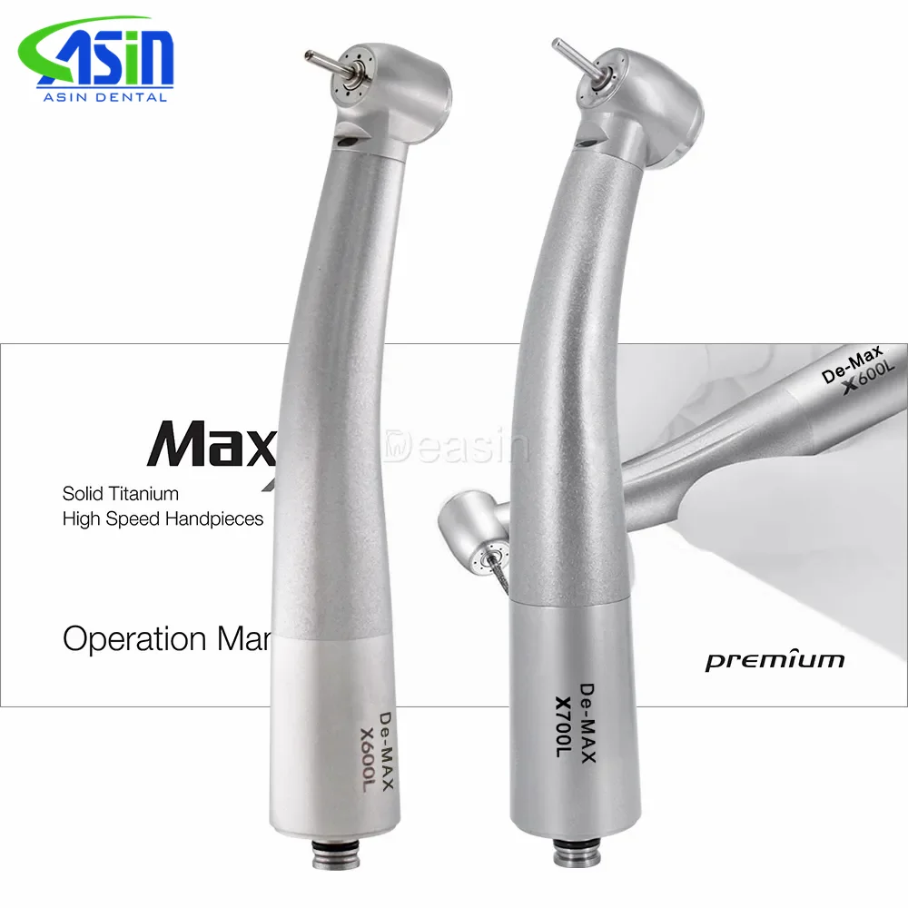 ASIN De-MAX X600L X700L tipo Dental óptico LED pieza de mano óptica quirúrgica de alta velocidad con herramienta generadora