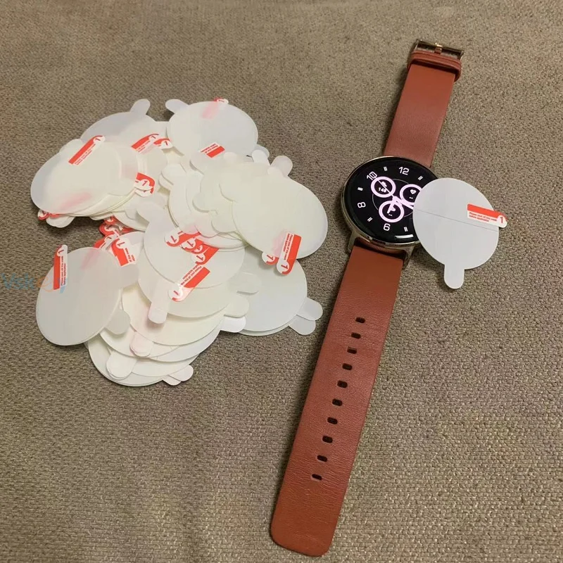 500 Uds TPU hidrogel Protector de pantalla suave para reloj inteligente diámetro 35mm 34mm 33mm 36mm 37mm 38mm 39mm 41mm 42mm 43mm película de reloj