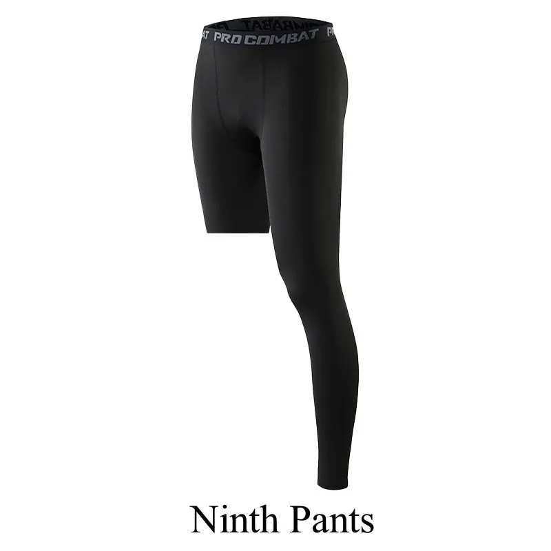 Mallas de compresión para hombre, mallas deportivas para gimnasio, mallas para correr, pantalones elásticos de secado rápido de una pierna, ropa deportiva para correr y baloncesto